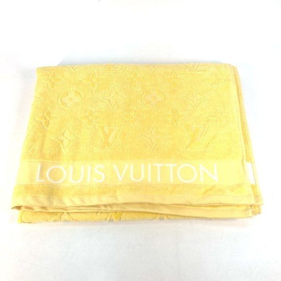 LOUIS VUITTON R96537 Bath Towel, Knee Blanket, Monogram Beach Cotton, Women's... - Picture 1 of 12